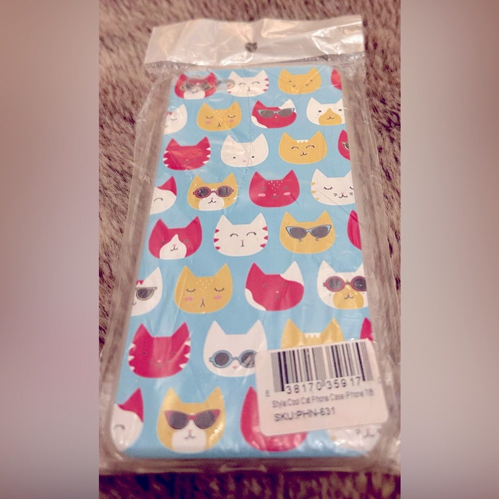 😎Cool Kitty Cat Faces IPhone 7/8 6/6S Cell Phone Case Flexible Protective Cover